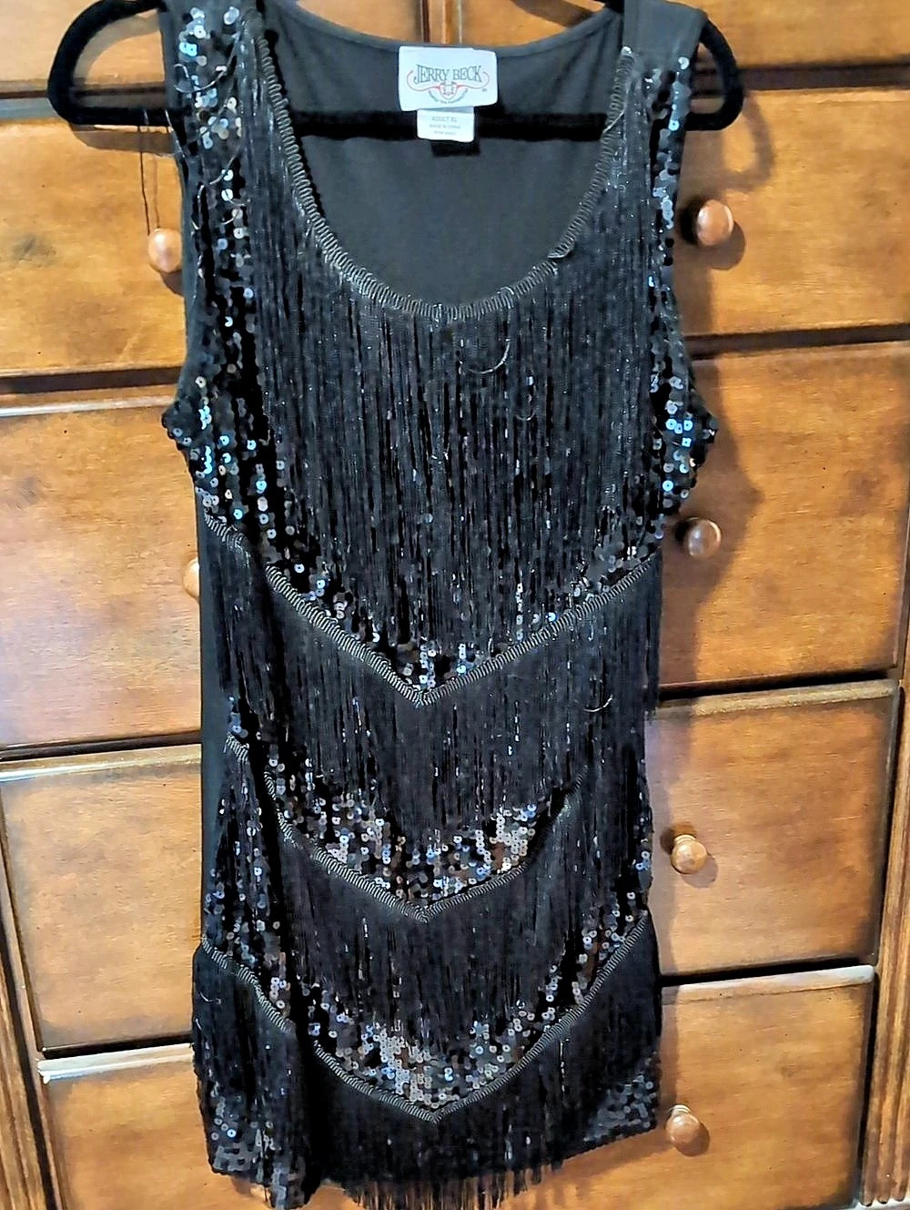 Jerry Beck Four Tier Flapper Dress For halloween. XL Fits Size 12 Well